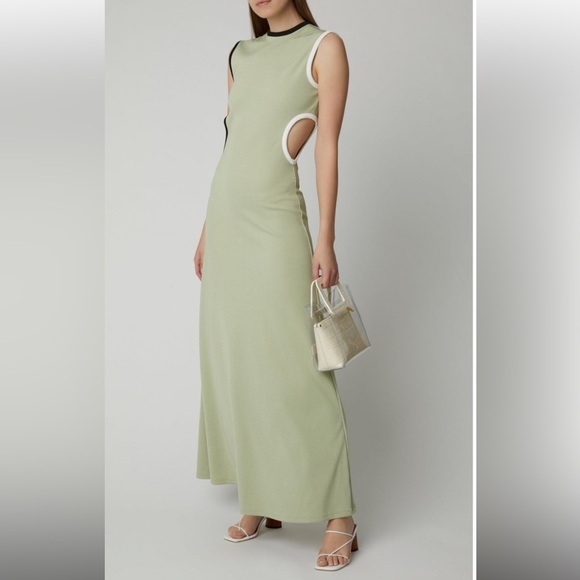 Christopher Esber Dresses & Skirts - NWT Christopher Esber Fran dress pistachio with black and white trim size AU8